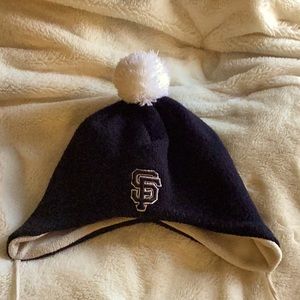 SF Giants Black and White Beanie
